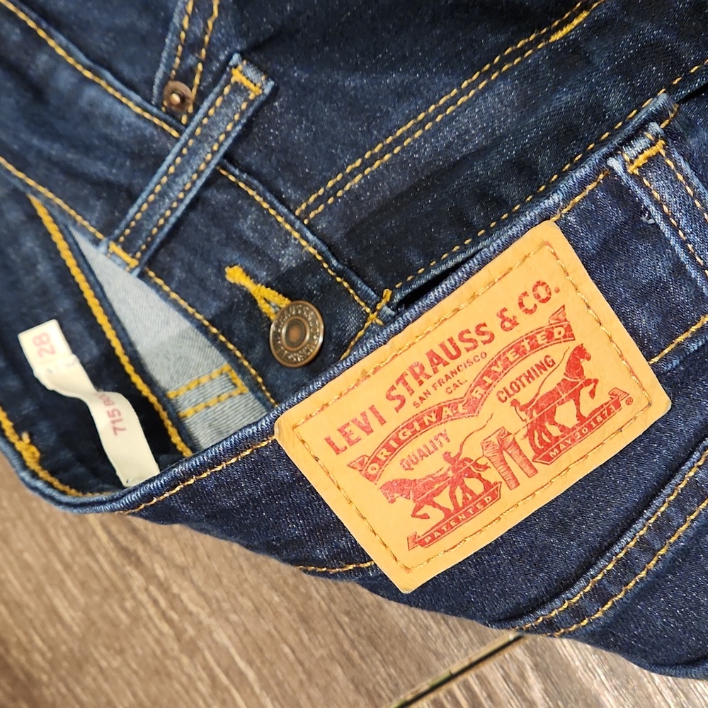 ❤ LEVI'S 715 BOOTCUT JEANS, 6 (28) - Picture 6 of 10